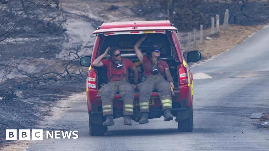 Suffolk wildfire crews finish digging ditches around perimeter