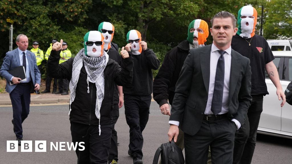 Kneecap rapper arrives at court on terror offence