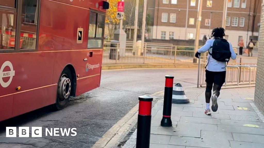 Watch: The Londoner who races against buses