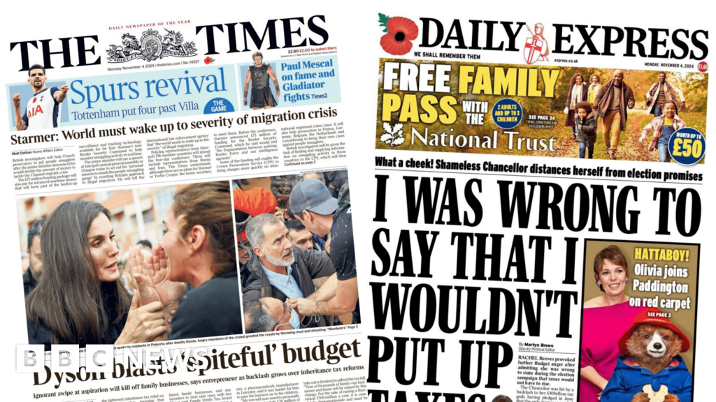 The Papers: Spanish 'flood fury' and US candidates in 'final push'