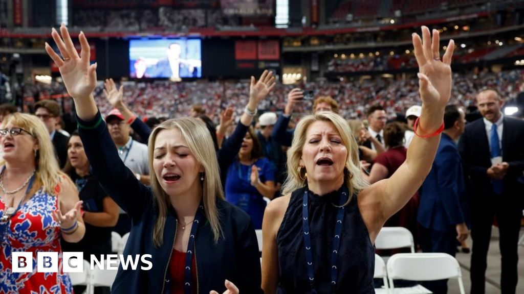 Watch: Prayer, tears and a Trump-Musk handshake at Kirk memorial