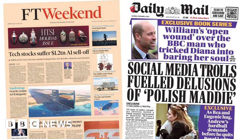 The Papers: 'Tech stocks suffer' and 'Delusions of Polish Maddie'