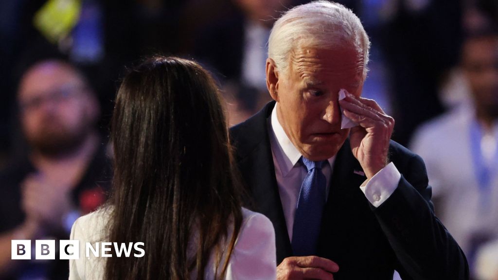 Tears and laughter in Biden's Democratic convention speech