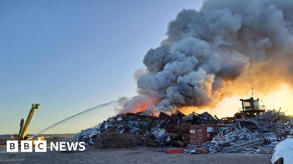 Residents warned about smoke from scrap metal fire