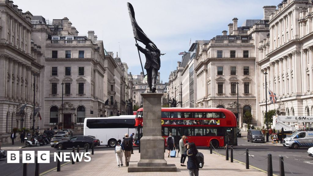 Statue with Banksy's signature appears in London