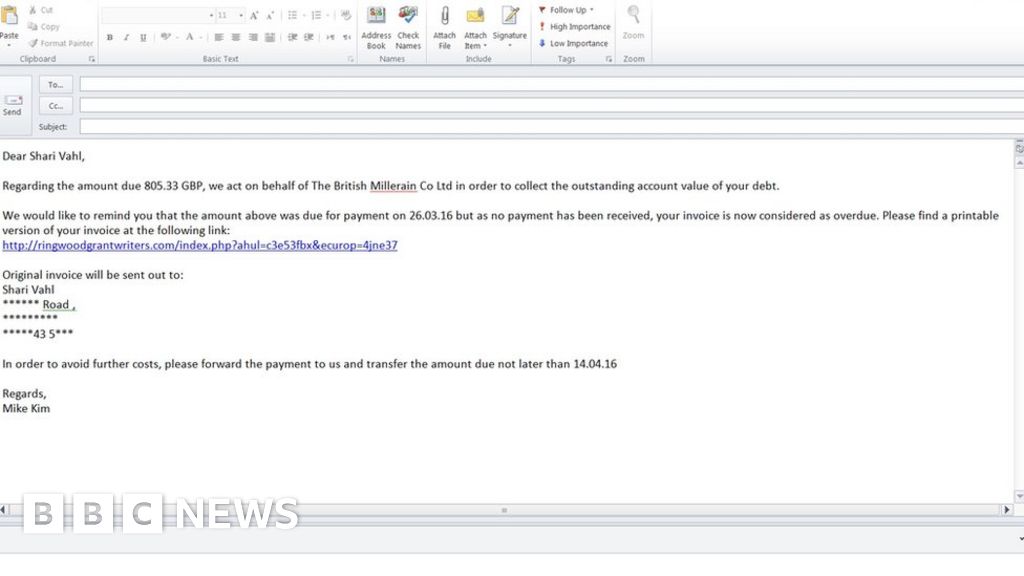 Phishing Email That Knows Your Address Bbc News 