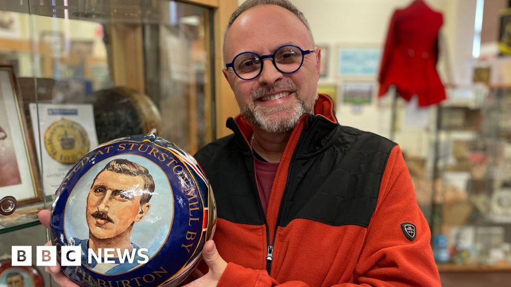 Ashbourne artist who painted a Shrovetide football for King Charles III