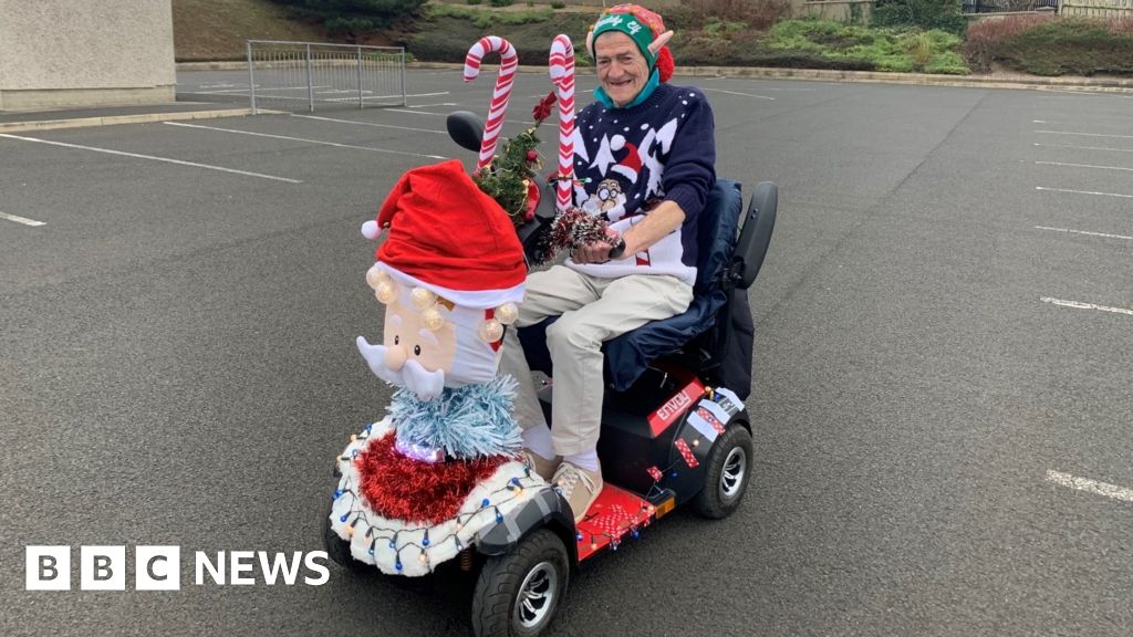 Pensioner's mobility scooter spreads Christmas cheer