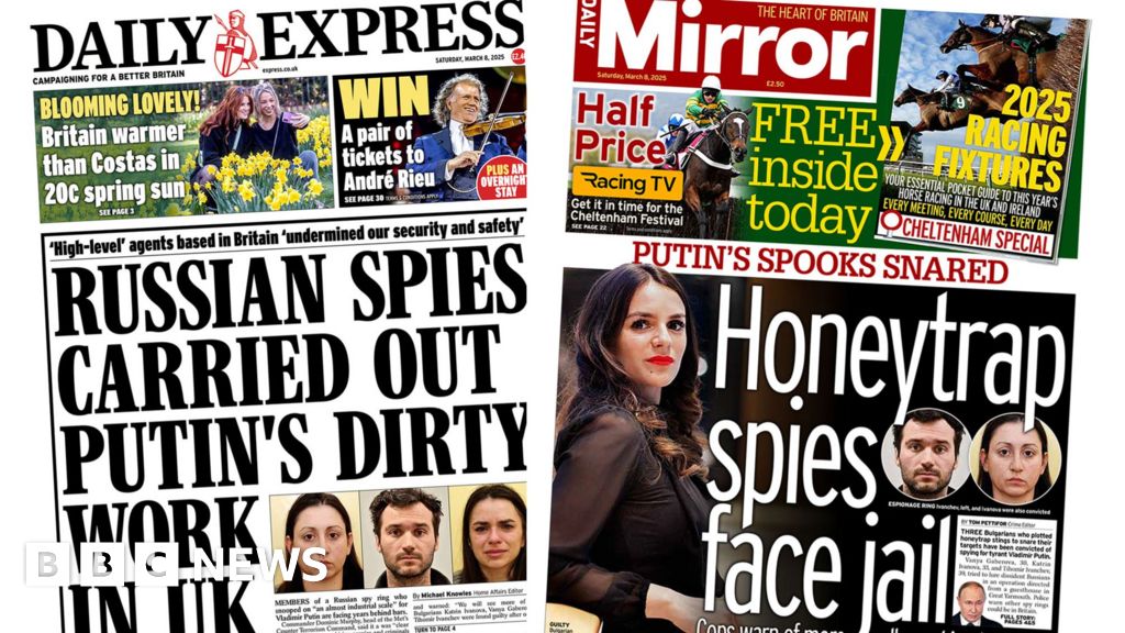 The Papers: Putins dirty work in UK and Honeytrap spies