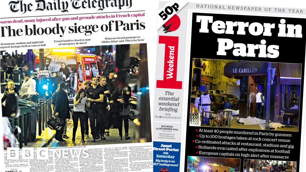 Paris attacks and 'Jihadi John' UK newspaper headlines BBC News
