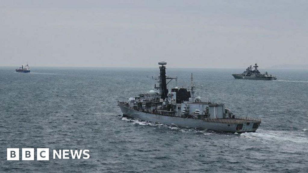 Royal Navy and RAF shadow Russian ships in UK waters