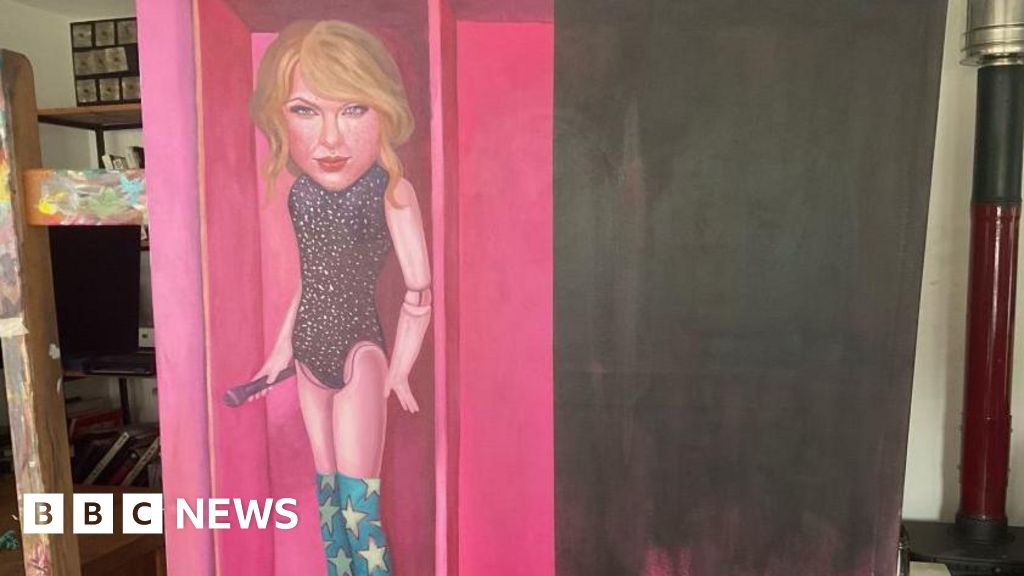 Scottish artist paints over artwork in AI protest – BBC News