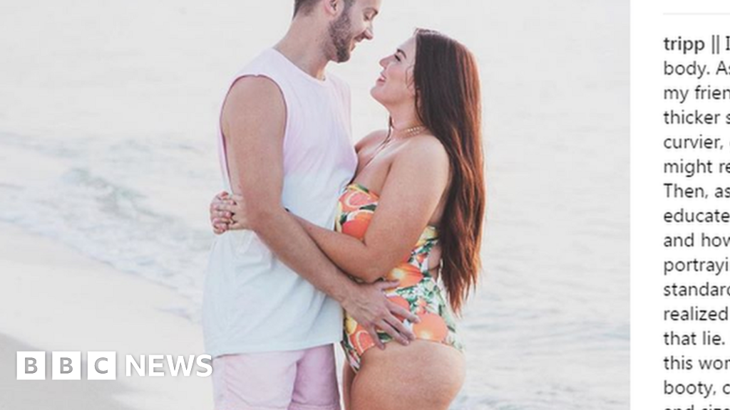 Husbands tribute to his curvy wife sparks backlash image pic
