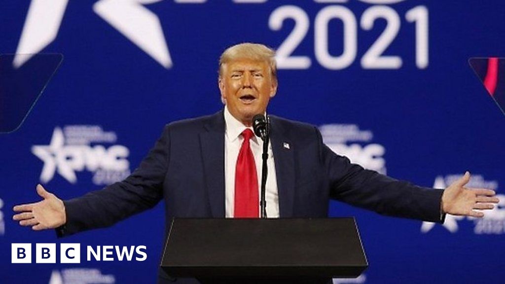 Trump returns to political stage at conservative conference BBC News