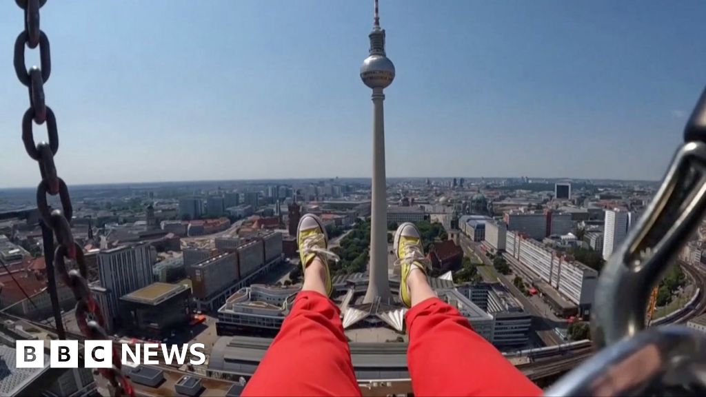 Watch: Berliners soar over the city on Europe’s highest swing