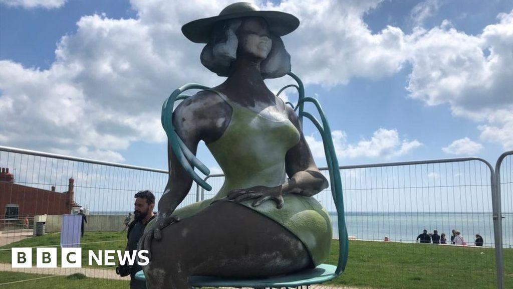 Bexhill: Vandalised black woman sculpture cleaned by locals