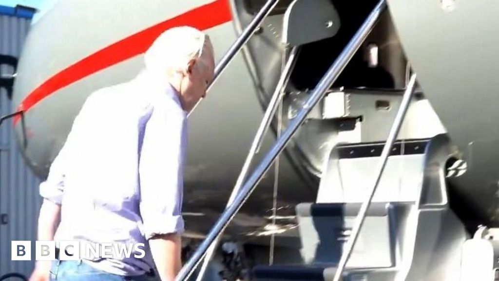 Watch: Julian Assange freed and starts journey home