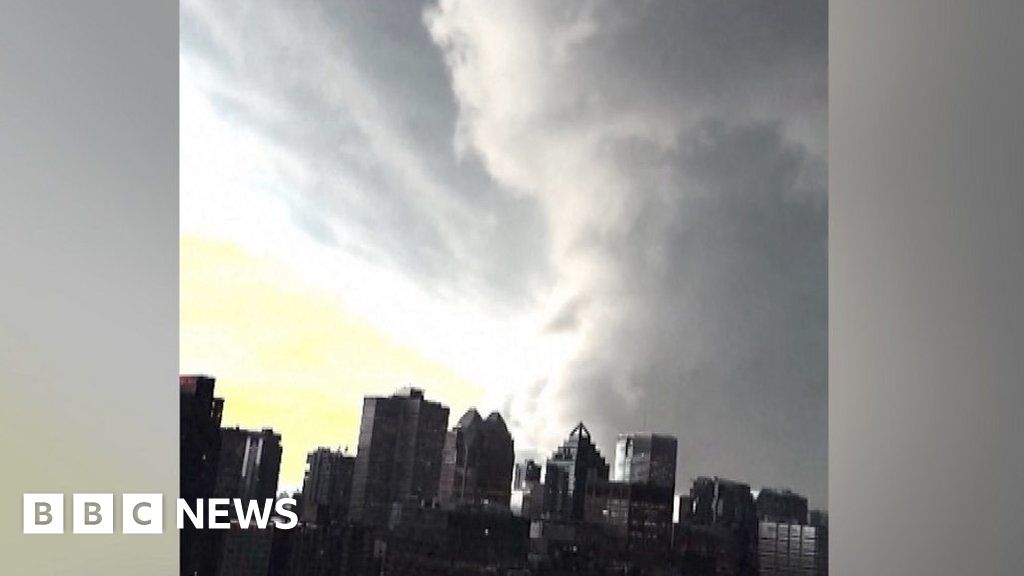 Eyewitnesses Capture Looming Tornado In Canada - BBC News