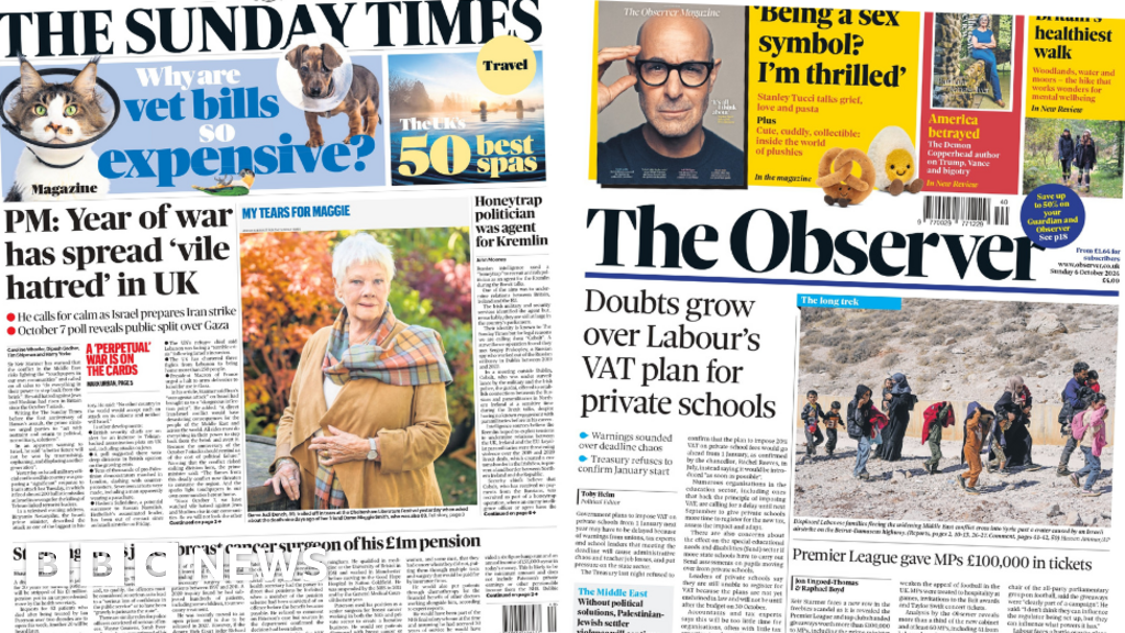 The Papers: PM's call for calm and 'private school VAT delay'