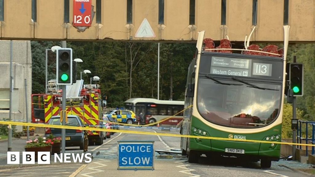 Driver charged over Edinburgh hospital bus crash BBC News