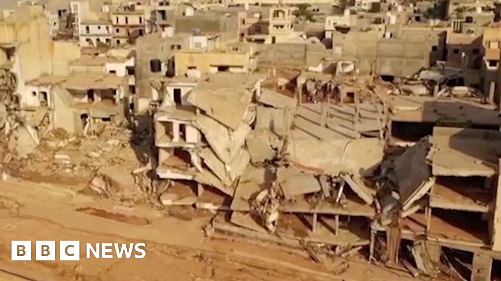 Drone footage shows extent of Derna destruction