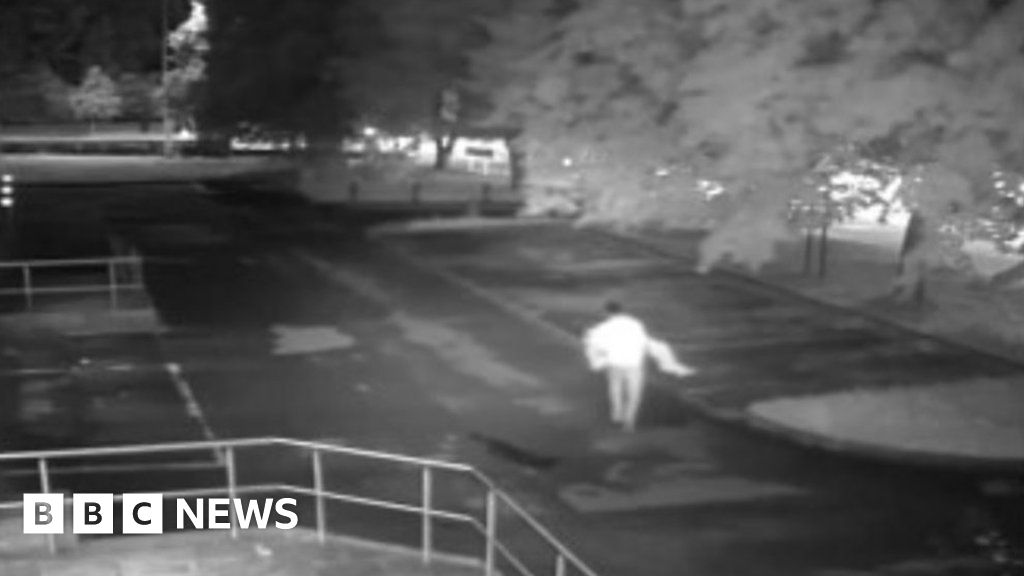 Cardiff: CCTV shows man carrying woman home to rape her - BBC News