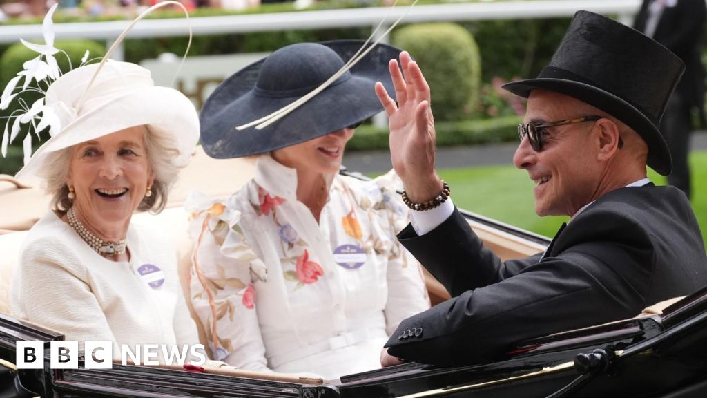 Hats and high-fashion as King attends Royal Ascot with actor Stanley Tucci