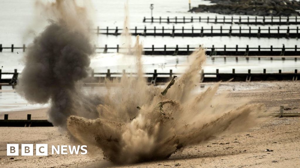 Controlled explosion at Aberdeen beach for ordnance device BBC News