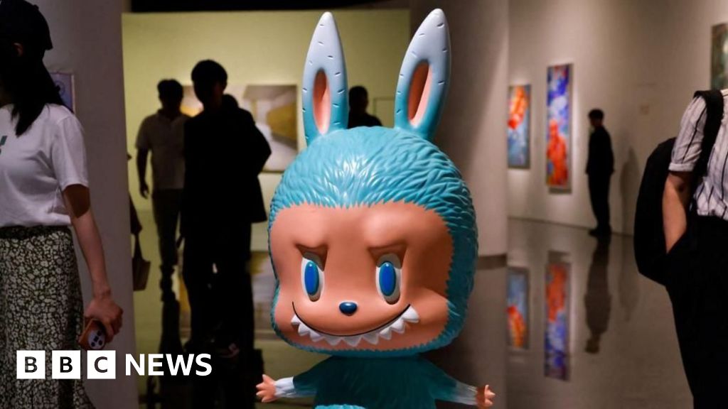 Human-sized Labubu doll sells for more than $150,000 - BBC