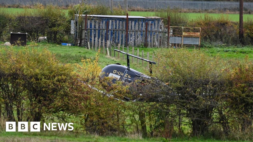 Helicopter crashes into field near Doncaster