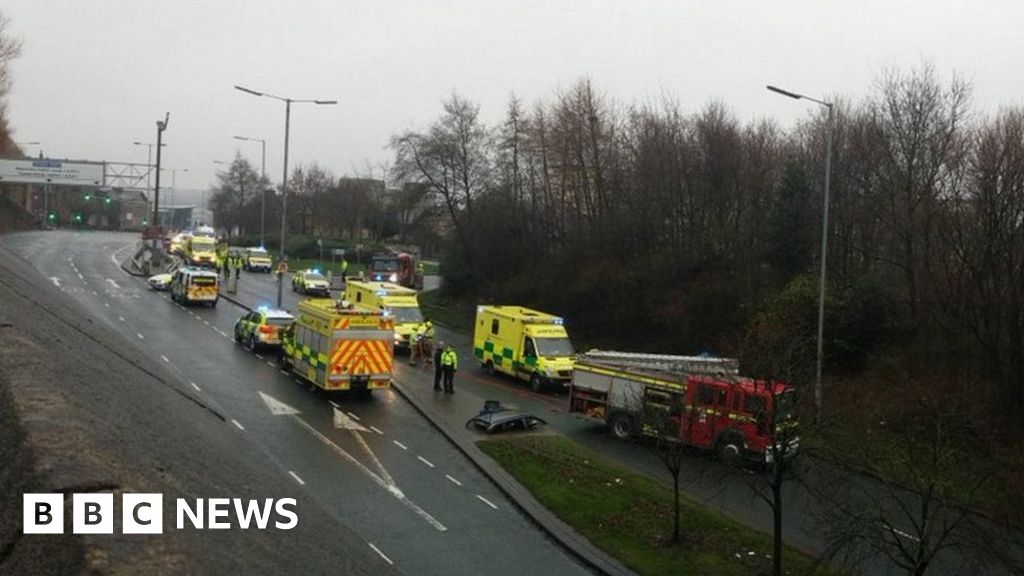 Arrests after two die in Bradford threecar crash BBC News