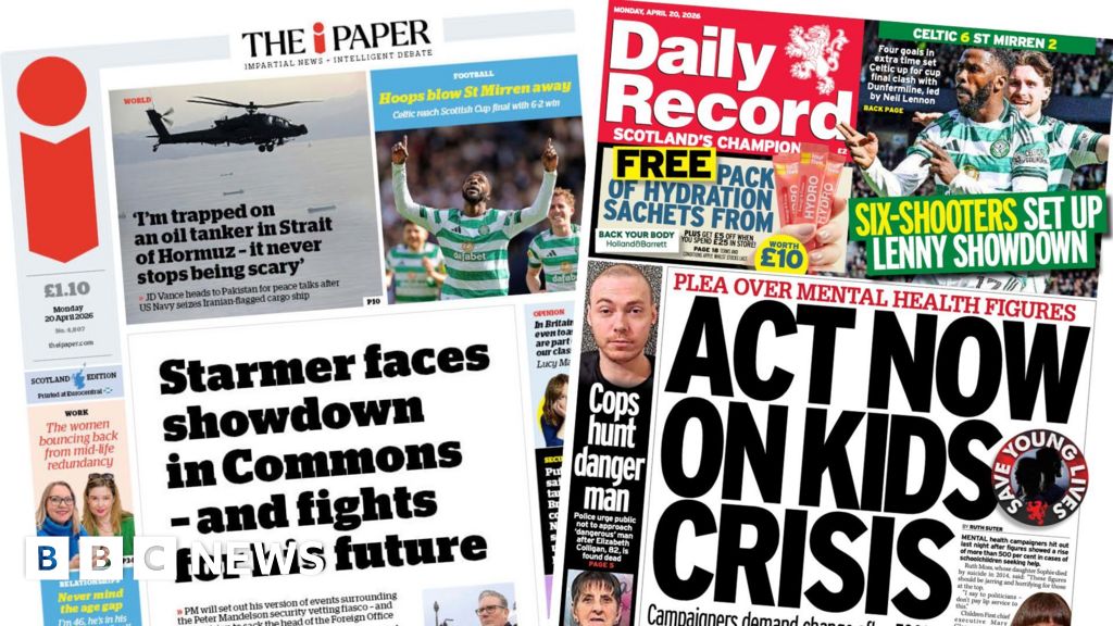Scotland's papers: Starmer 'fights for his future' and child mental health crisis