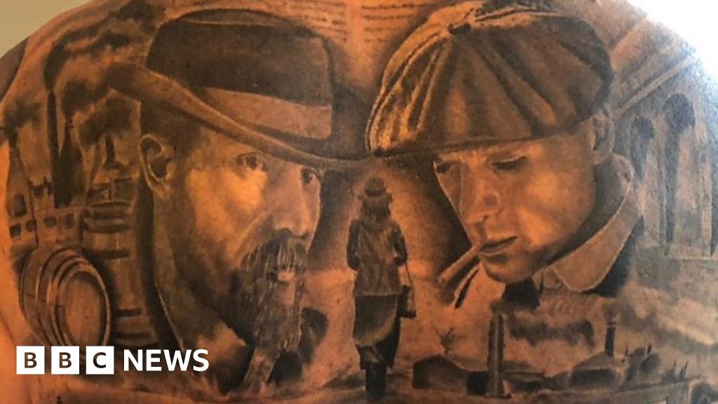 Peaky Blinders super-fan covers body in tattoos - BBC News