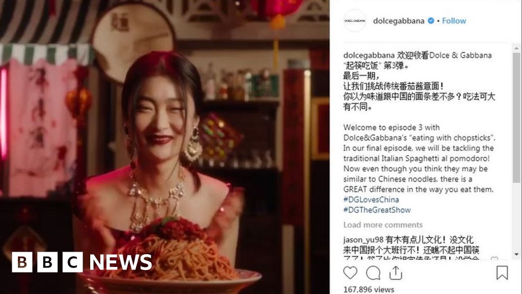 Racist' D&G ad: Chinese model says campaign almost ruined career - BBC News