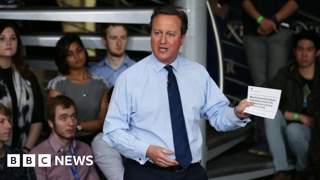 EU referendum: PM 'makes no apology' for £9m EU leaflets - BBC News