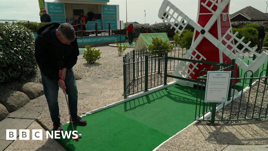 International players tee off in crazy golf trophy