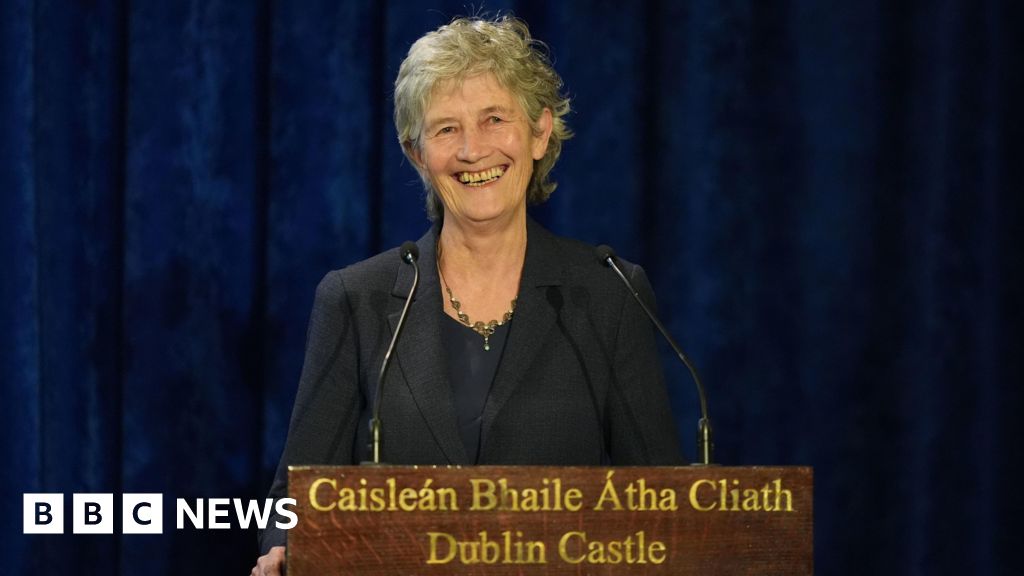 Irish President Higgins congratulates his successor Connolly