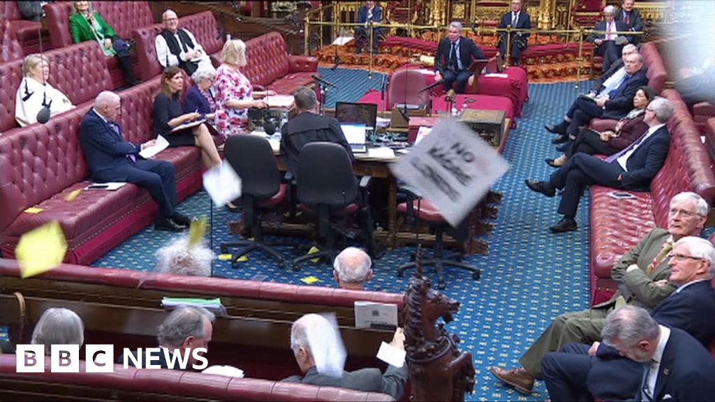 Watch: Protesters disrupt the House of Lords