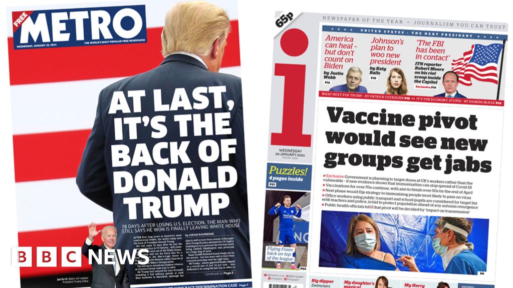 Newspaper Headlines It S The Back Of Trump And Vaccine Pivot c News