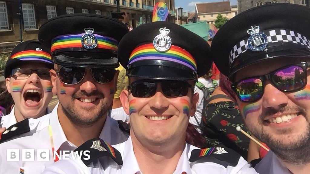 Norwich Pride The LGBTQ+ police officers in 'the rainbow march' BBC News