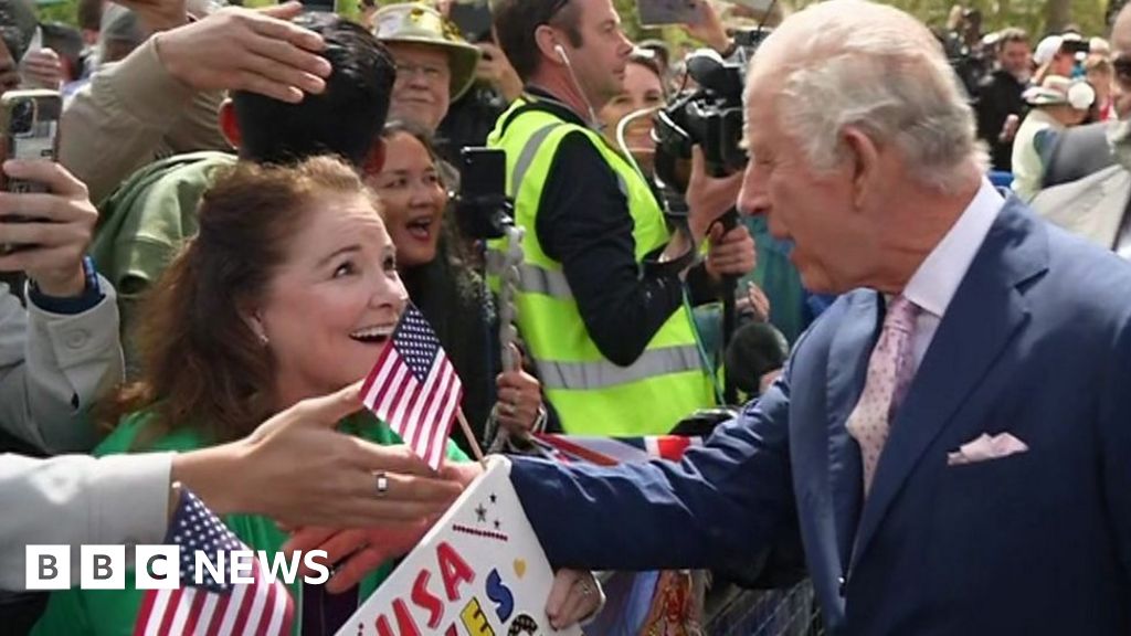 'We came from America' - King Charles meets crowds on the Mall