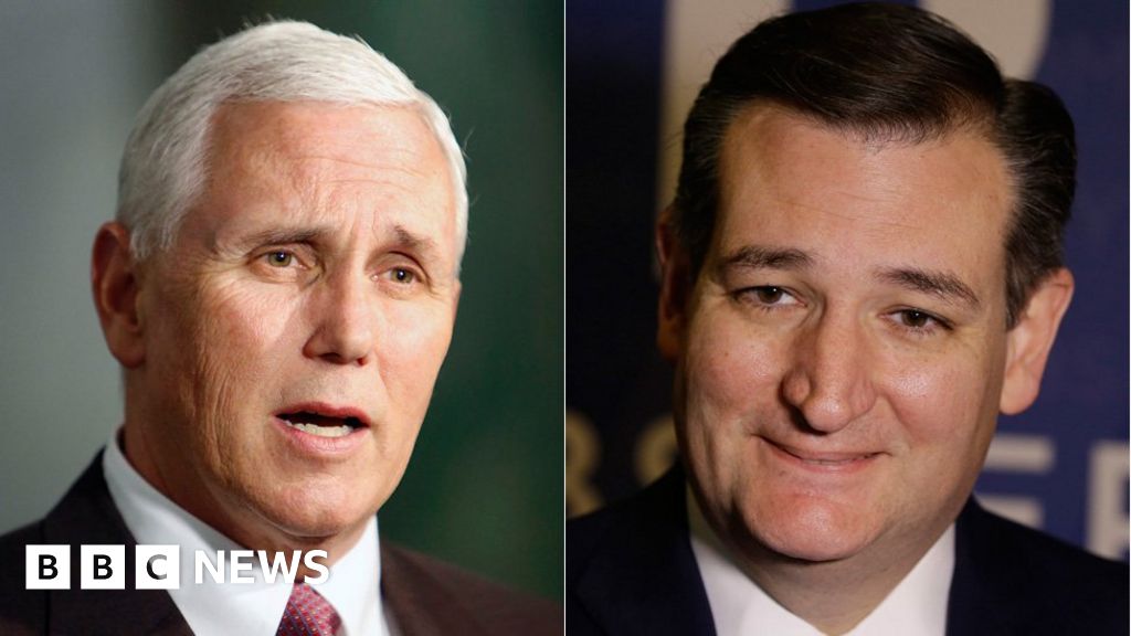 Indiana Governor Mike Pence Backs Ted Cruz - BBC News