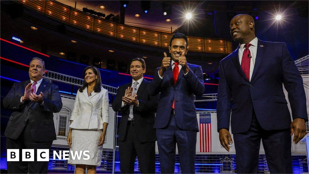 "You're just scum": Republicans tussle in fierce debate without Trump