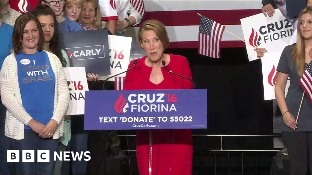 Carly Fiorina sings at Ted Cruz event BBC News