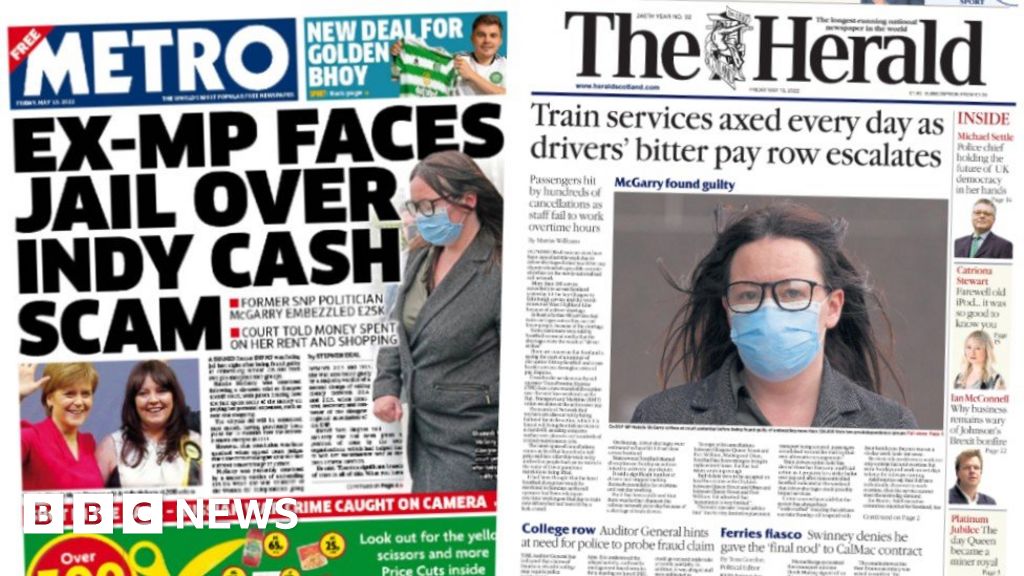 Scotlands Papers Ex Mp Guilty Of Fraud And Train Services Axed Bbc News 7514