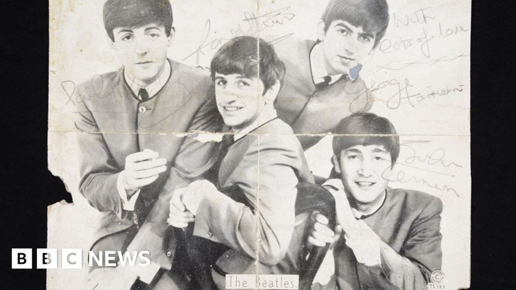 Complete Set Of Beatles Autographs Triples Estimate At Auction - BBC News