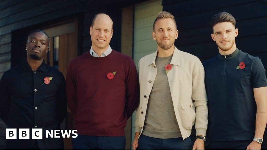 Prince William talks mental health with Harry Kane, Declan Rice and Kelvyn Quagraine