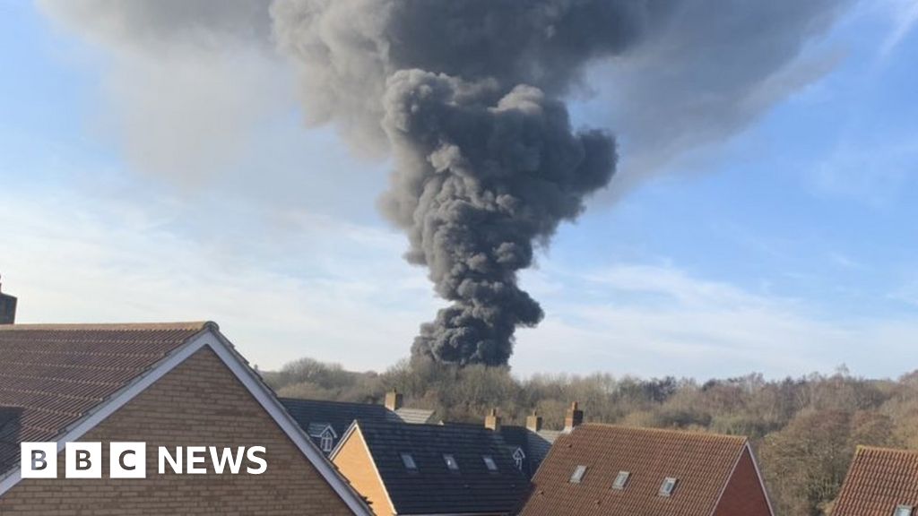 Bristol fire Smoke plume visible for miles around