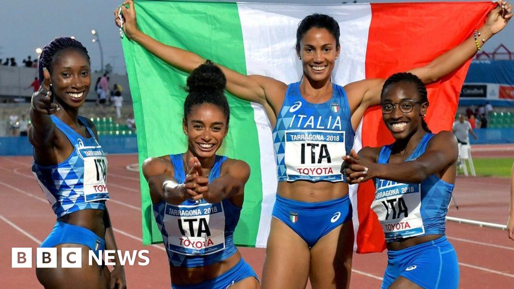 Italian runners win gold and social media praise BBC News