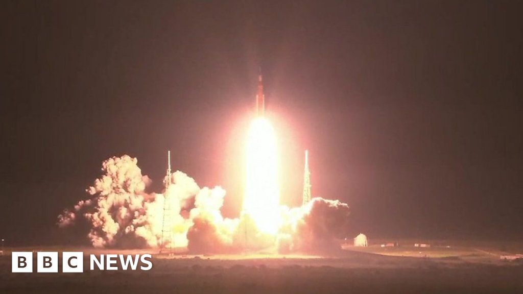 Watch: Nasa Artemis I rocket blasts off